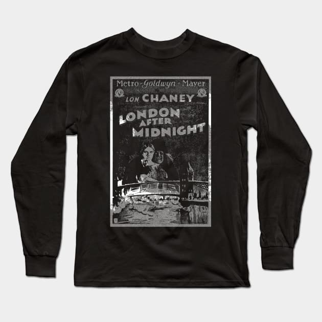 London After Midnight Tribute on Black Long Sleeve T-Shirt by crowjandesigns